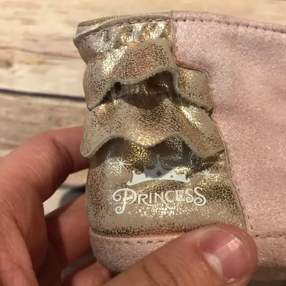 Disney Princess Soft Sole Pink & Gold Booties